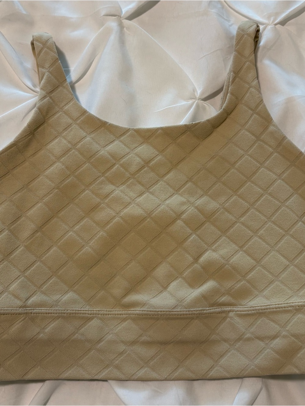 Nike Dri-Fit Yoga Luxe Infinalon Longline Sports Bra, Jacquard Tan size XS